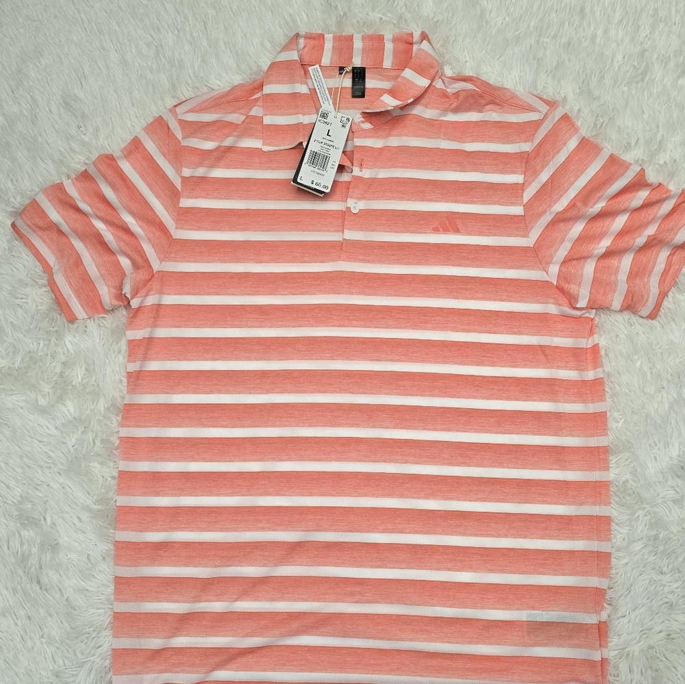 Adidas Two-Color Striped Polo Shirt